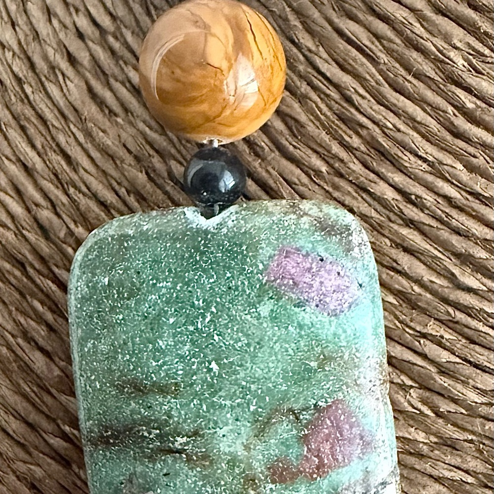 Multi Gemstone Tiger’s Eye, Jasper, Ruby In Zoisi… - image 5